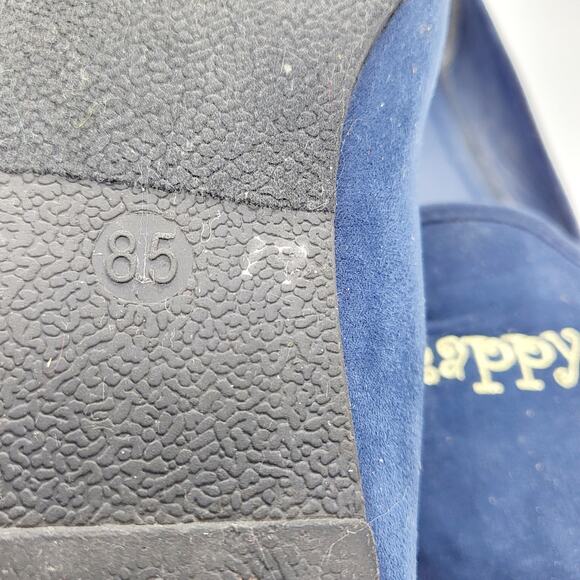 Madden Girl Bee Happy Navy Blue Glod Embroidered Round Toe Flats Women’s Sz 8.5 - Picture 9 of 9